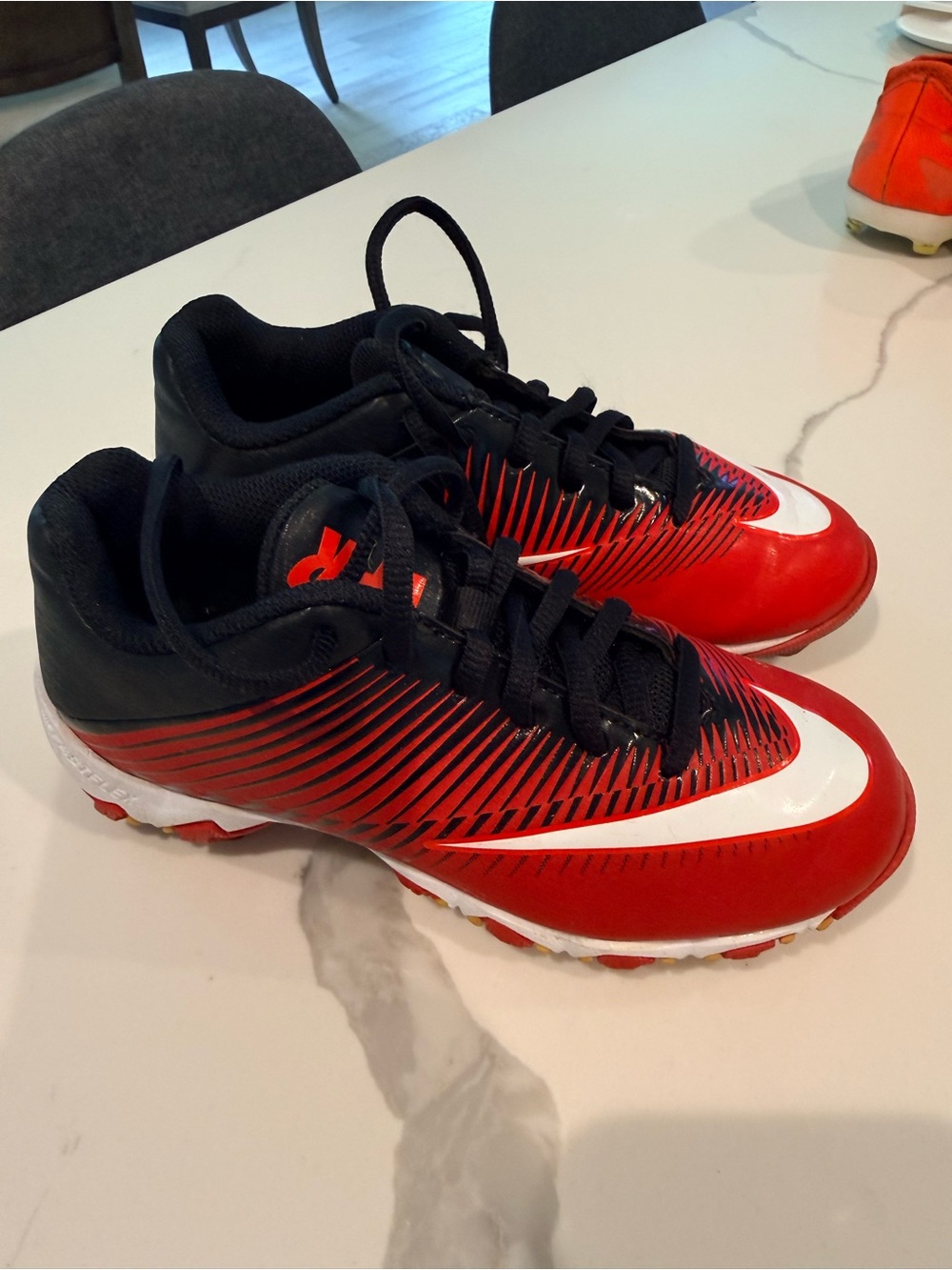 Nike Kids Red, Black and White VPR Cleats 13C